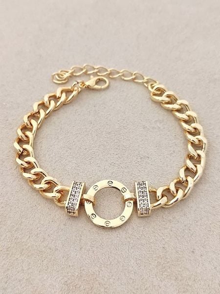 Luja Bijoux Pozłacana bransoletka z cyrkoniami rozmiar: onesize. Żółte bransoletki damskie Luja Bijoux, pozłacane. Za 61.17 zł.