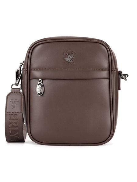 Beverly Hills Polo Club Saszetka CWBEO-BHPC-L-018-07. Brązowy ciemny. Brązowe saszetki męskie Beverly Hills Polo Club, ze skóry. Za 149.99 zł.