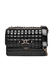 Guess Torebka Nadira HWQT84 24210 Czarny. Czarne torebki klasyczne damskie Guess, z aplikacjami, ze skóry, wizytowe, bez kołnierzyka, bez ramiączek. Za 439.99 zł.
