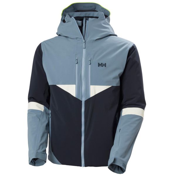 Kurtka narciarska Helly Hansen Kvitfjell. Niebieskie kurtki męskie Helly Hansen, l, bez wzorów, z dzianiny, bez kaptura, narciarskie, primaloft. Za 1,823.00 zł.