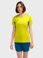 Koszulka z krótkim rękawem damska Hummel hmlAUTHENTIC. Niebieskie t-shirty damskie HUMMEL, m, bez wzorów, z jersey, bez kołnierzyka. Za 170.50 zł.
