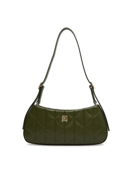 Calvin Klein Torebka Quilted Small Shoulder Bag LV04F3327G Zielony. Zielone torebki klasyczne damskie CALVIN KLEIN, bez wzorów, ze skóry, bez dodatków. Za 303.99 zł.