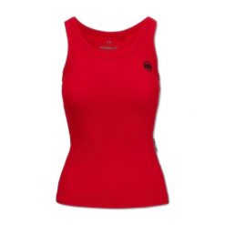 Tank top damski Pitbull Layla Tank Top. Czerwone topy sportowe damskie PITBULL, na lato, m, bez wzorów, z bawełny, bez ramiączek. Za 69.99 zł.