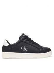 Calvin Klein Sneakersy V3X9-83284-1355X M Czarny. Czarne buty sportowe chłopięce CALVIN KLEIN, bez wzorów, ze skóry, bez zapięcia. Za 349.99 zł.