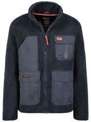 Geographical Norway Kurtka polarowa "Umare" w kolorze granatowym rozmiar: M. Niebieskie kurtki męskie Geographical Norway, m, bez wzorów, z polaru, bez kaptura. Za 149.31 zł.