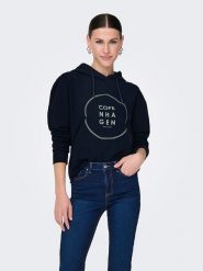 JDY Bluza w kolorze granatowym rozmiar: L. Niebieskie bluzy z kapturem damskie JDY, l, z bawełny. Za 110.04 zł.
