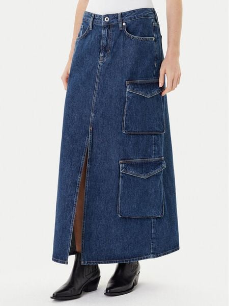 Karl Lagerfeld Jeans Spódnica jeansowa A3W12011 Niebieski Regular Fit. Niebieskie spódniczki damskie Karl Lagerfeld Jeans, m, bez wzorów, z bawełny. Za 479.99 zł.