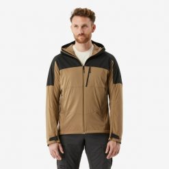 Kurtka softshell męska MT900 Windwarm. Brązowe kurtki męskie SIMOND, l, bez wzorów, z polaru, sportowe, bez kaptura. Za 349.99 zł.