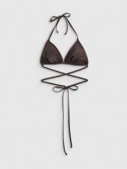 4F Góra od bikini damska - brązowa L. Brązowe bikini damskie 4f, bez wzorów. Za 59.99 zł.