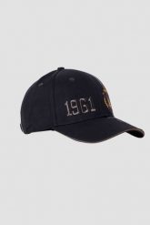 AERONAUTICA MILITARE Сzarna czapka męska Embroidered. Czarne czapki męskie AERONAUTICA MILITARE, bez wzorów. W wyprzedaży za 199.99 zł.