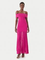 MICHAEL Michael Kors Sukienka dzianinowa MS683HGBFD Różowy Slim Fit. Czerwone sukienki damskie MICHAEL Michael Kors, m, bez wzorów, z dzianiny, bez kołnierzyka, bez ramiączek. Za 1,389.00 zł.