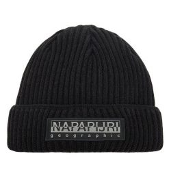 Czapka Napapijri. Czarne czapki męskie Napapijri, na zimę, bez wzorów. Za 219.99 zł.