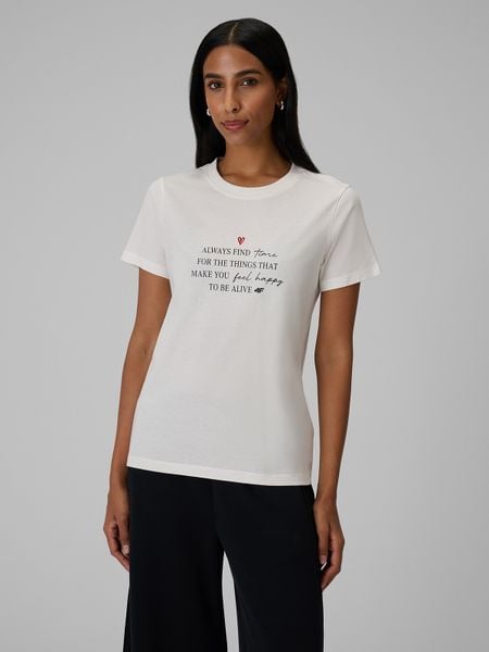 4F T-shirt regular z nadrukiem damski - kremowy XXL. Białe t-shirty damskie 4f, m, bez wzorów, z bawełny, bez kołnierzyka. Za 69.99 zł.