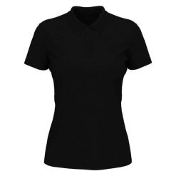 Damska Koszulka Polo Lux. Czarne bluzki damskie Stedman, bez wzorów, bez kołnierzyka, bez ramiączek. Za 95.99 zł.