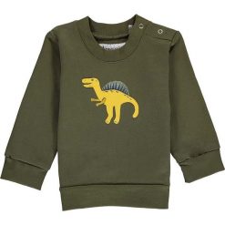 Bluza w kolorze khaki. Brązowe bluzy chłopięce Lamino, z aplikacjami, z materiału, bez ramiączek, bez kaptura. W wyprzedaży za 42.95 zł.