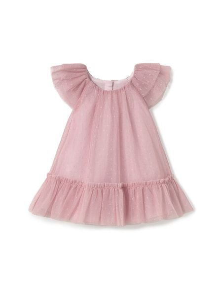 Mayoral Sukienka elegancka 1850 Różowy Regular Fit. Czerwone sukienki dziewczęce Mayoral, bez wzorów, z syntetyku, eleganckie, bez ramiączek. Za 79.99 zł.