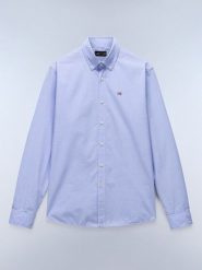 NAPAPIJRY Koszula "Terra" - Regular fit - w kolorze niebieskim rozmiar: M. Niebieskie koszule męskie NAPAPIJRY, m, bez wzorów, z bawełny, bez kołnierzyka, bez ramiączek. Za 149.66 zł.