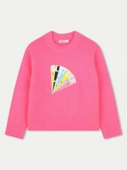 Billieblush Sweter U20462 Różowy Regular Fit. Czerwone swetry dziewczęce Billieblush, bez wzorów, z syntetyku, bez kołnierzyka. Za 139.99 zł.