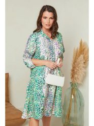 Curvy Lady Sukienka ze wzorem rozmiar: 40/42. Sukienki damskie Curvy Lady, bez wzorów, klasyczne, bez kołnierzyka, bez ramiączek, mini. Za 100.75 zł.