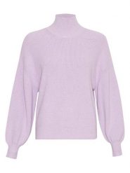 MOSS COPENHAGEN Sweter "Magnea Rachelle" w kolorze fioletowym rozmiar: L/XL. Różowe golfy damskie MOSS COPENHAGEN, l, bez wzorów, z wiskozy, bez ramiączek. Za 92.21 zł.