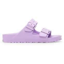 Klapki damskie Birkenstock Arizona Eva. Niebieskie klapki damskie Birkenstock, bez wzorów, z materiału, bez obcasa. Za 347.00 zł.