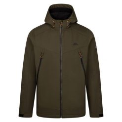 Męska Kurtka Hubbard Soft Shell. Zielone kurtki męskie Trespass, m, bez wzorów, sportowe, bez kaptura. Za 373.99 zł.