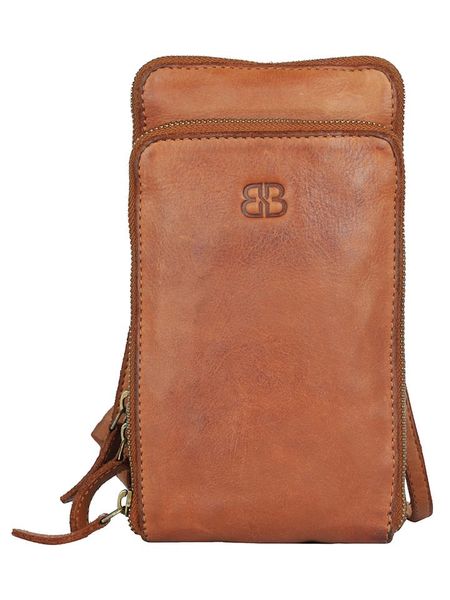 Bellicci Skórzana torebka "Cybele" w kolorze jasnobrązowym na telefon - 13 x 22 x 3 cm rozmiar: onesize. Brązowe torebki klasyczne damskie Bellicci, bez wzorów, z materiału, bez dodatków. Za 130.99 zł.