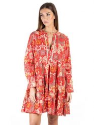 Isla Bonita by SIGRIS Sukienka w kolorze czerwonym rozmiar: L. Czerwone sukienki damskie Isla Bonita by SIGRIS, na co dzień, l, bez wzorów, z bawełny, bez kołnierzyka, bez ramiączek, midi, proste. Za 193.45 zł.