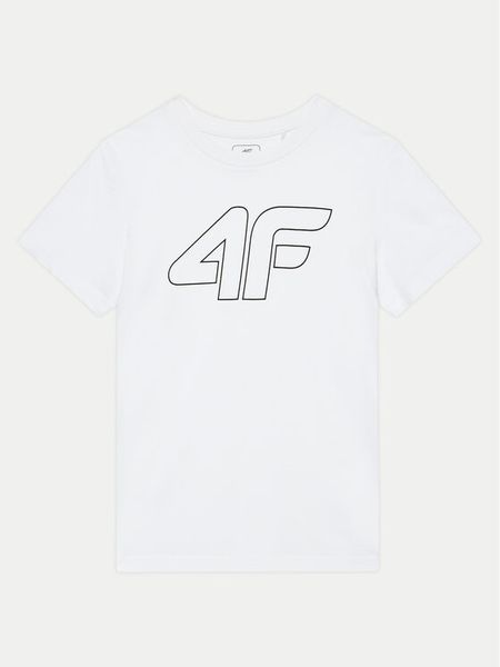 4F T-Shirt 4FJWMM00TTSHM1627 Biały Regular Fit. Białe t-shirty chłopięce 4f, bez wzorów, z bawełny, bez ramiączek. Za 49.99 zł.