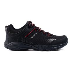 Buty trekkingowe męskie na grubej podeszwie DK czarno czerowne czarne. Czarne buty trekkingowe męskie z materiału, bez zapięcia. Za 197.04 zł.