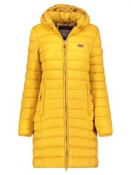 Geographical Norway Płaszcz pikowany "Atikolor" w kolorze żółtym rozmiar: L. Żółte płaszcze damskie Geographical Norway, l, bez wzorów. Za 165.31 zł.