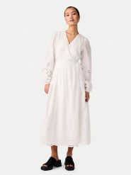 YAS Sukienka codzienna Luma 26032685 Biały Regular Fit. Białe sukienki damskie YAS, na co dzień, s, bez wzorów, z bawełny, bez kołnierzyka, bez ramiączek, proste. Za 339.99 zł.