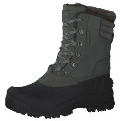 Buty zimowe męskie CMP Kinos WP. Czarne buty trekkingowe męskie CMP, na zimę, z materiału, bez zapięcia, outdoorowe. Za 419.99 zł.