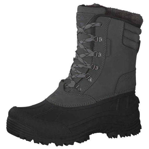 Buty zimowe męskie CMP Kinos WP. Czarne buty trekkingowe męskie CMP, na zimę, z materiału, bez zapięcia, outdoorowe. Za 419.99 zł.