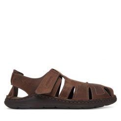 Sandały Josef Seibel. Brązowe sandały męskie Josef Seibel, bez zapięcia. Za 369.99 zł.