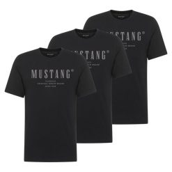 3PAK Męski T-Shirt Mustang Style Alex Black 1017329 4142. Czarne t-shirty męskie Mustang, m, bez wzorów, bez kołnierzyka. Za 219.99 zł.