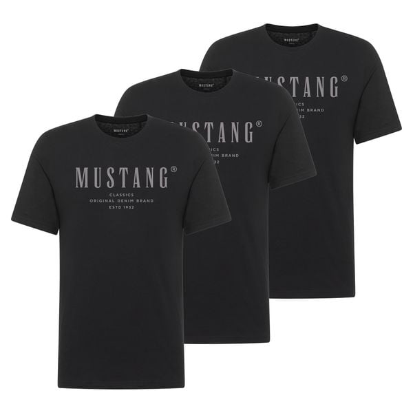 3PAK Męski T-Shirt Mustang Style Alex Black 1017329 4142. Czarne t-shirty męskie Mustang, m, bez wzorów, bez kołnierzyka. Za 219.99 zł.