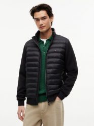 Tommy Hilfiger Pikowana kurtka Mężczyźni Bawełna czarny, XL. Czarne kurtki męskie Tommy Hilfiger, m, bez wzorów, z bawełny, bez kaptura. Za 849.95 zł.