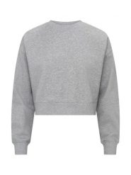 Clique Miami Cropped krótki sweter z bawełny z recyklingu – Szary melanż – Grey. Szare swetry klasyczne damskie CLIQUE, xs, z bawełny, bez kołnierzyka. Za 155.70 zł.