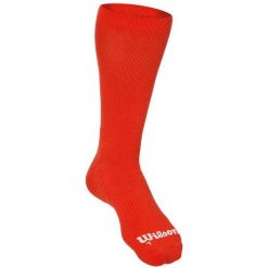 Skarpety tenisowe męskie Wilson Rush Pro Crew Sock. Czerwone skarpetki męskie Wilson, bez wzorów. Za 46.00 zł.