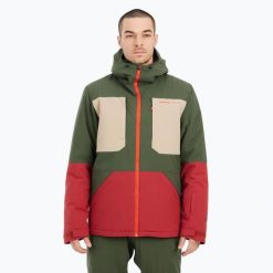 Kurtka snowboardowa męska Protest Prtenstone. Zielone kurtki męskie Protest, l, bez wzorów, z materiału, bez kaptura, snowboardowy. Za 799.99 zł.