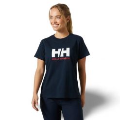Koszulka damska Helly Hansen Logo 3.0. Czarne t-shirty damskie Helly Hansen, m, bez wzorów, z bawełny, bez kołnierzyka. Za 168.20 zł.