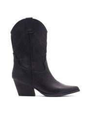 Jenny Fairy Kowbojki ROISIN HY20228-4 Czarny. Czarne kozaki damskie Jenny Fairy, z syntetyku, bez obcasa, na słupku. Za 99.99 zł.