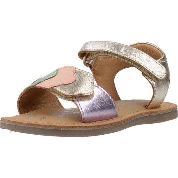 Sandały KICKERS DYASTAR Złoty. Żółte sandały damskie Kickers, bez wzorów, ze skóry, bez obcasa. Za 216.99 zł.