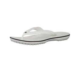 Japonki damskie Crocs Crocband Flip. Białe klapki damskie Crocs, bez wzorów, z materiału, bez obcasa. Za 149.00 zł.