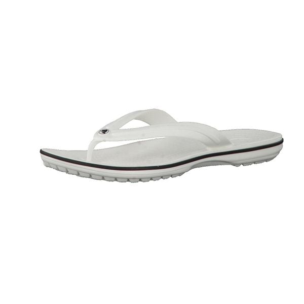 Japonki damskie Crocs Crocband Flip. Białe klapki damskie Crocs, bez wzorów, z materiału, bez obcasa. Za 149.00 zł.
