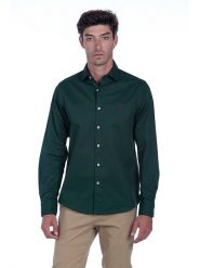 The Time of Bocha Koszula w kolorze ciemnozielonym rozmiar: XXL. Zielone koszule męskie The Time of Bocha, xxl, bez wzorów, z bawełny, bez kołnierzyka, bez ramiączek. Za 130.81 zł.