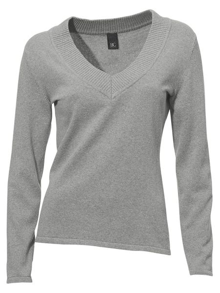 Heine Sweter w kolorze szarym rozmiar: 46. Szare swetry klasyczne damskie Heine, z bawełny, bez kołnierzyka. Za 61.02 zł.