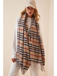 Happiness Istanbul Szal w kolorze karmelowo-czarnym rozmiar: onesize. Brązowe szaliki i kominy damskie Happiness Istanbul, bez wzorów, z materiału. Za 91.34 zł.