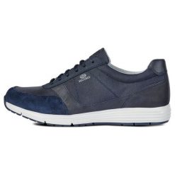 Geox tenisówki męskie Uomo Dynamic 41 ciemnoniebieskie. Niebieskie trampki i tenisówki męskie Geox, bez wzorów, z materiału, bez zapięcia. W wyprzedaży za 375.00 zł.